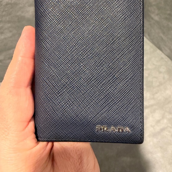 Prada Saffiano Bicolor Black Card Holder Made in Italy - Picture 7 of 11